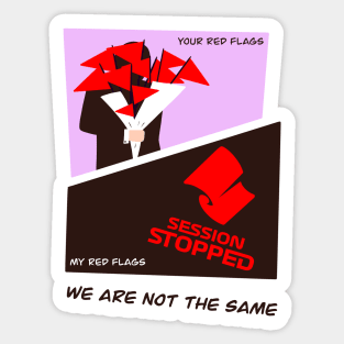 F1 - red flags Sticker